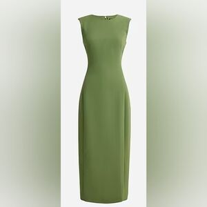 NWOT J. Crew Green Sheath Dress